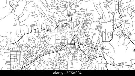 Stadtvektor Stadtplan von Bao Loc, Vietnam Stock Vektor