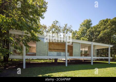 Farnsworth House von Ludwig Mies van der Rohe, Plano, Illinois, USA Stockfoto