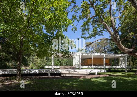 Farnsworth House von Ludwig Mies van der Rohe, Plano, Illinois, USA Stockfoto