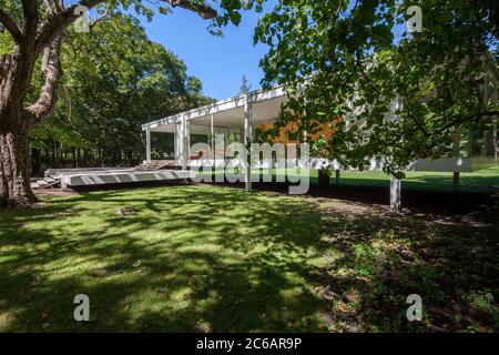 Farnsworth House von Ludwig Mies van der Rohe, Plano, Illinois, USA Stockfoto