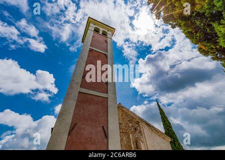 Italien Venetien San Polo di Piave ( TV )Kirche San Giorgio (XIV Jahrhundert) in Loc. San Giorgio Stockfoto