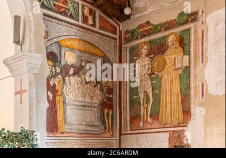 Italien Venetien San Polo di Piave ( TV )Kirche San Giorgio (XIV Jahrhundert) in Loc. San Giorgio Stockfoto