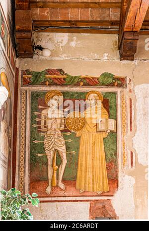 Italien Venetien San Polo di Piave ( TV )Kirche San Giorgio (XIV Jahrhundert) in Loc. San Giorgio Stockfoto