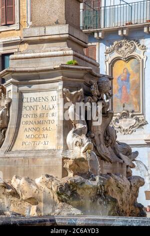 Italien, Latium, Rom, Piazza della Rotunda, Fontana del Pantheon Stockfoto