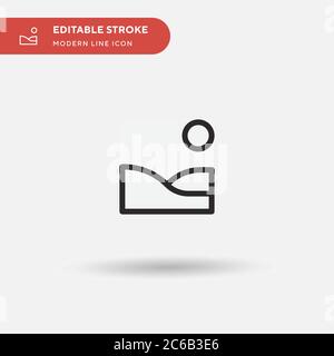Wüste einfaches Vektor-Symbol. Illustration Symbol Design Vorlage für Web mobile UI Element. Perfekte Farbe modernes Piktogramm auf bearbeitbaren Strich. Wüste ic Stock Vektor