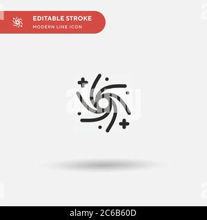 Einfaches Vektorsymbol für schwarzes Loch. Illustration Symbol Design Vorlage für Web mobile UI Element. Perfekte Farbe modernes Piktogramm auf bearbeitbaren Strich. Schwarze Löcher für Ihr Geschäftsprojekt Stock Vektor