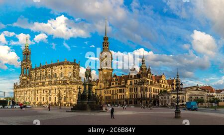 Denkmal für König Johann von Sachsen in Dresden, Deutschland an einem schönen Sommertag Stockfoto