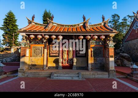 Traditionelle Häuser in Zhu Shan Village, Kinmen Insel, Taiwan, Asien Stockfoto