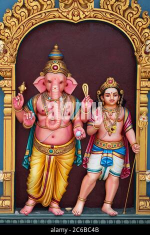 Statue des Hindu-gottes Ganesha in Sri Venkatachalapathi und Alamelu Tempel außerhalb der Batu-Höhlen, in der Nähe von Kuala Lumpur, Malaysia, Südostasien, Asien Stockfoto