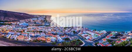 Morro Jable und Playa del Matorral, Fuerteventura, Kanarische Inseln, Spanien, Atlantik, Europa Stockfoto