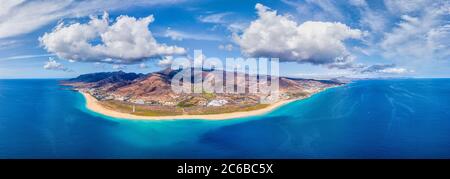 Jandia Peninsula, Morro Jable und Playa del Matorral, Fuerteventura, Kanarische Inseln, Spanien, Atlantik, Europa Stockfoto