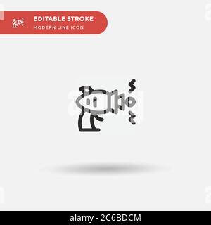 Einfaches Vektorsymbol „Blaster“. Illustration Symbol Design Vorlage für Web mobile UI Element. Perfekte Farbe modernes Piktogramm auf bearbeitbaren Strich. Blaster Stock Vektor