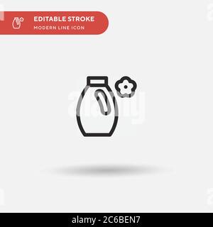 Weichmacher einfaches Vektorsymbol. Illustration Symbol Design Vorlage für Web mobile UI Element. Perfekte Farbe modernes Piktogramm auf bearbeitbaren Strich. Sophia Stock Vektor