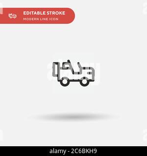 Jeep einfaches Vektor-Symbol. Illustration Symbol Design Vorlage für Web mobile UI Element. Perfekte Farbe modernes Piktogramm auf bearbeitbaren Strich. Jeep-Symbole Stock Vektor