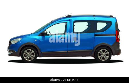 Kombi, großer Kombi isoliert auf weiß Stockfoto