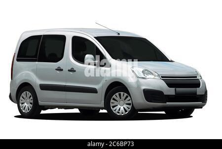 Kombi, großer Kombi isoliert auf weiß Stockfoto