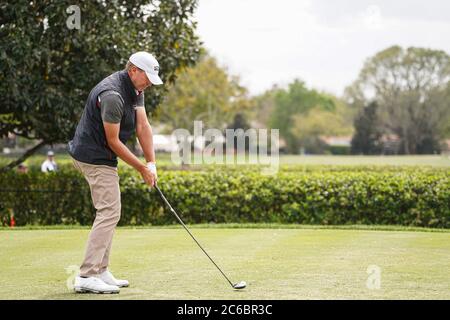 Steve Stricker im Wettbewerb während der Arnold Palmer Invitational Final Round 2020 im Bay Hill Club in Orlando Florida am 8. März 2020. Bildnachweis: Stockfoto