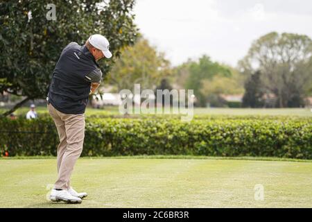 Steve Stricker im Wettbewerb während der Arnold Palmer Invitational Final Round 2020 im Bay Hill Club in Orlando Florida am 8. März 2020. Bildnachweis: Stockfoto