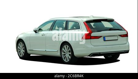 Kombi, großer Kombi isoliert auf weiß Stockfoto