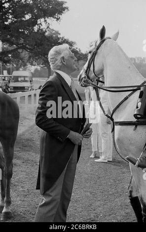 Der amerikanische Schauspieler George C Scott im Royal Berkshire Polo Club England Stockfoto