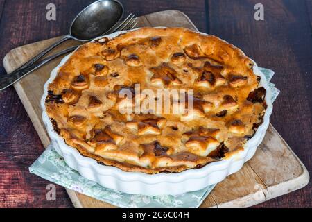 Steak, Pilz und Ale Pie mit Mürbeteig Stockfoto