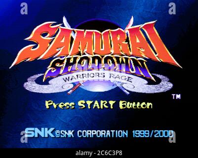 Samurai Showdown Warriors Rage – Sony PlayStation 1 PS1 PSX – nur für redaktionelle Zwecke Stockfoto