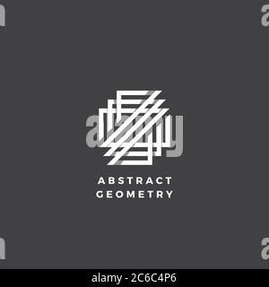 Abstrakte Geometrie Minimales Vektorzeichen, Symbol oder Logo-Vorlage. Stock Vektor