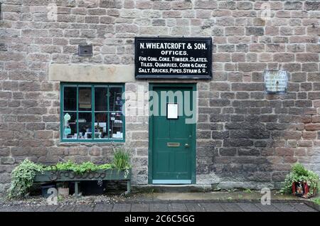 Ehemaliges Bürogebäude von Nathaniel Wheatcroft in Cromford Wharf in Derbyshire Stockfoto