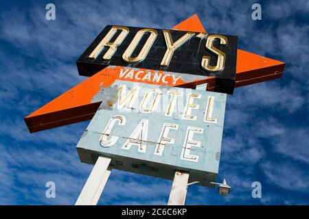 Roy's Cafe, Motel & Garage, Route 66, Amboy, California, USA Stockfoto