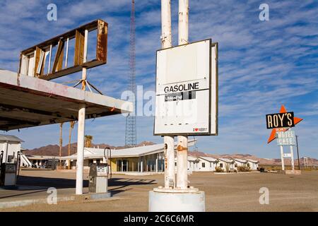 Roy's Cafe, Motel & Garage, Route 66, Amboy, California, USA Stockfoto