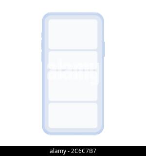 Modernes UI flaches Design Kit mockup. Blaue Farbe einfacher Stil der Benutzeroberfläche Informationen Linienblöcke Vektor-Illustration Stock Vektor