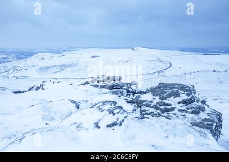 Rippon Tor, Dartmoor im Winter Stockfoto