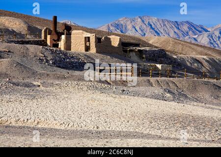 Harmony Borax Works, Death Valley Nationalpark, Kalifornien, USA, Nordamerika Stockfoto