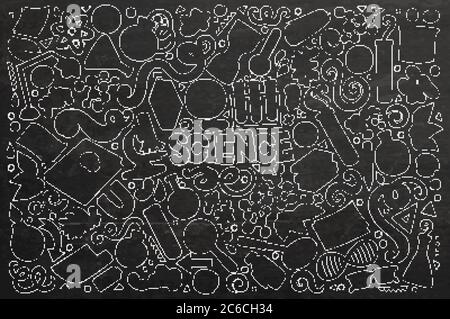 Vektor Cartoon Satz von Wissenschaft Thema Objekte und Symbole Stock Vektor