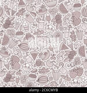 Cartoon Sommer Zeit nahtlose Muster Stock Vektor