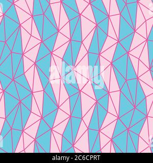 Rosa und blaue Streifen nahtlose Vektor-Muster Stock Vektor