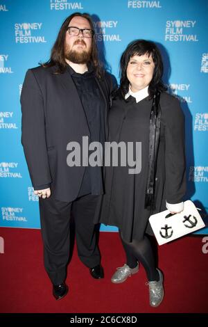 Die Regisseure Iain Forsyth und Jane Pollard (20,000 Days on Earth) kommen auf dem roten Teppich im State Theatre zur australischen Premiere Neuseelans an Stockfoto