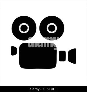 Video, Video-Symbol, Video-Vektor, Video-Symbolvektor, Videokamera-Symbol, Video-Symbolsatz, Video-Vektorsymbole, Video-App-Symbol. Stock Vektor