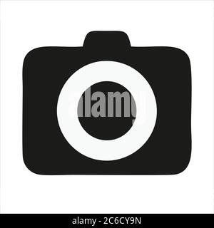 Fotokamera-Symbol auf weißem Hintergrund, Fotokamera-Symbol, Fotokamera-Vektor-Symbol, EPS-Fotokamera-Symbol, JPG-Fotokamera-Symbol, Fotokamera-Symbol Stock Vektor
