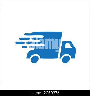 LKW-Symbol isoliert auf weißem Hintergrund. Lieferwagen Symbol in trendigen Design-Stil. Lieferwagen Vektor-Symbol Moderne und einfache flache Symbol Stock Vektor