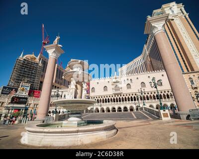 Las Vegas, 30. JUNI 2020 - Außenansicht des Venetian Casino Stockfoto