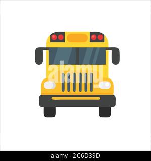 Symbol für Bus-Front auf weißem Hintergrund isoliert. Bus-Front-Symbol in trendigen Design-Stil für Website und mobile App. Bus Front Vektor-Symbol modern. Stock Vektor