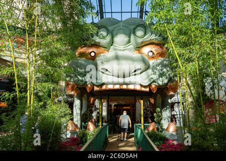 Las Vegas, 30. JUNI 2020 - Blick nach innen auf das Bellagio Conservatory & Botanical Gardens Stockfoto