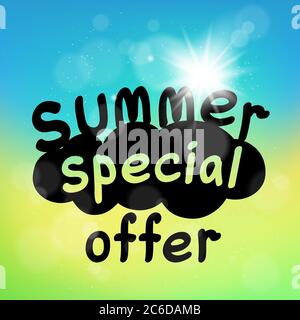 Sommer Sonderangebot Vorlage Stock Vektor