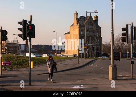 Das Wedding House, ein isoliertes viktorianisches Gebäude, ursprünglich die North and South Wales Bank, Great George Place, Liverpool, England, Großbritannien Stockfoto