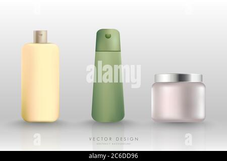 Flüssiger Behälter für Beauty-Produkt. Stock Vektor
