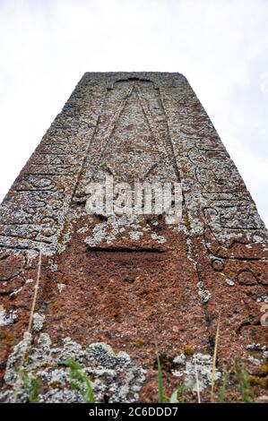 Bitlis, Türkei - 21. Mai 2011: Ahlat Seljukian Friedhof. Seldschuken-Periode Grabsteine. Stockfoto