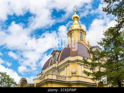 Ansicht der großherzoglichen Grabkammer Kaiserliches Haus Romanov in der Peter und Paul Kathedrale, im Inneren der Peter und Paul Festung in St. Peters Stockfoto