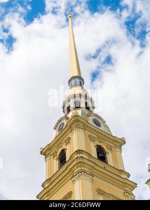 Blick auf die Peter und Paul Kathedrale in der Peter und Paul Festung, Sankt Petersburg, Russland Stockfoto