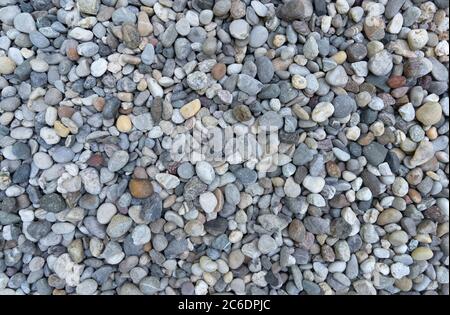 Bereich mit kleinen Kieselsteinen in der Nähe Stockfoto